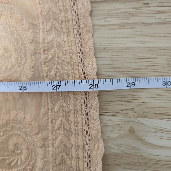 Forever That Girl Tunic Top Womens 2 Embroidered Sheer Boho Festival Peasant Blo - Picture 7 of 10